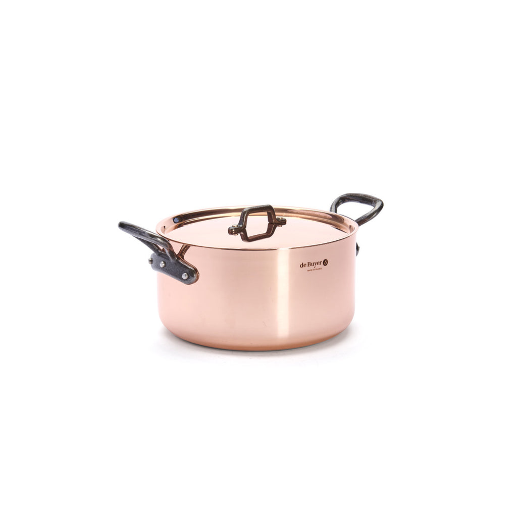 De Buyer Inocuivre koppargryta med lock