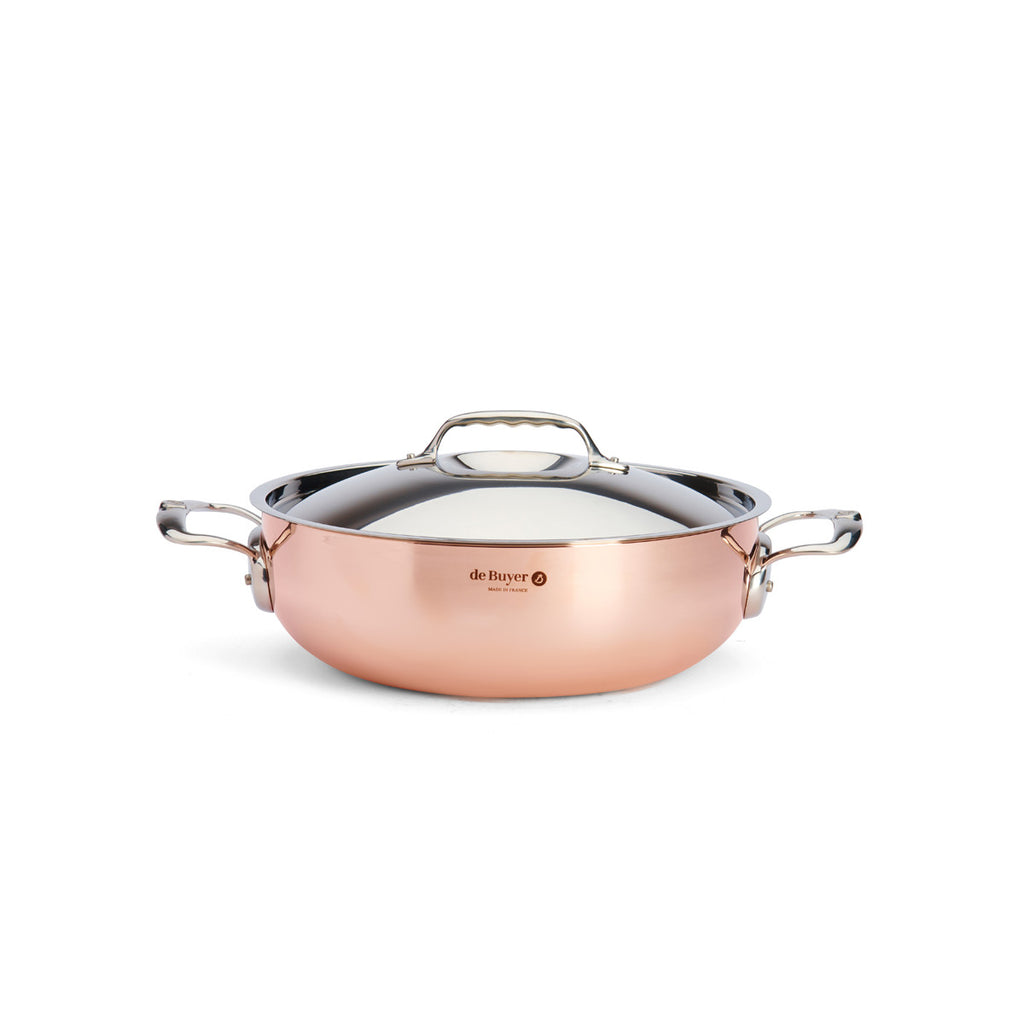 De Buyer Prima Matera rundad sauteuse med lock, 28 cm