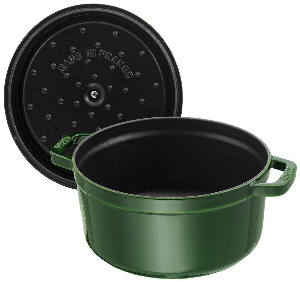 Staub gjutjärnsgryta, rund 22 cm, 2,6 l, basilikagrön