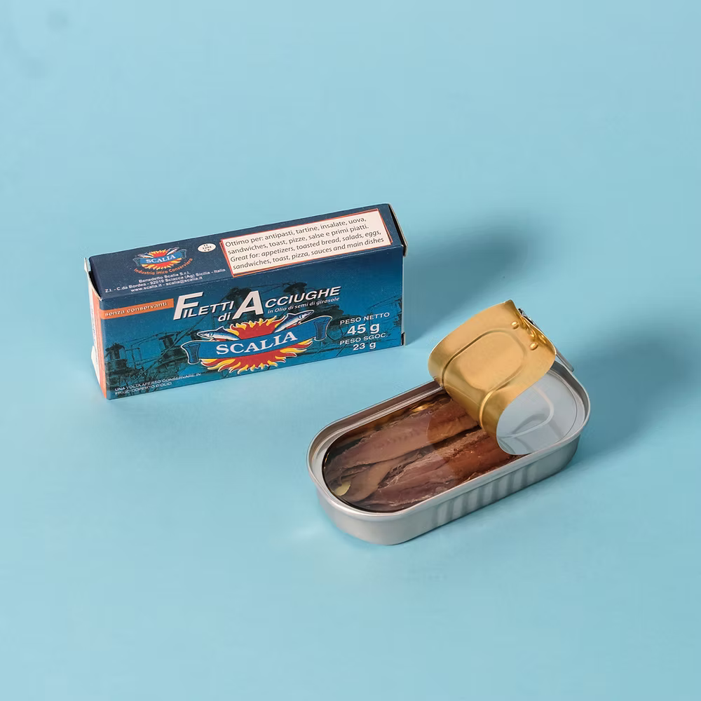 Scalia sardeller i solrosolja, 45 g