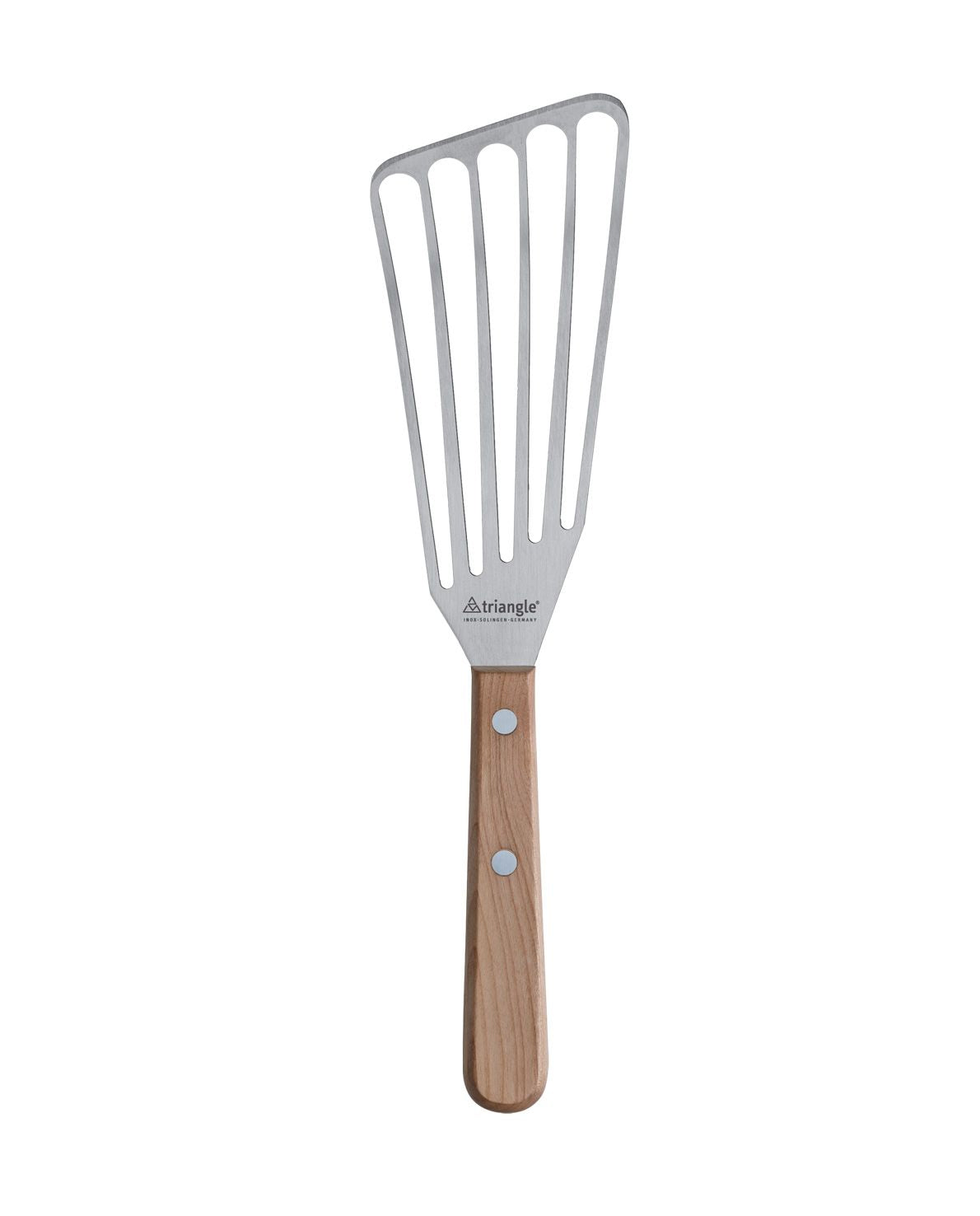 Triangle flexible, slotted turner, wooden handle