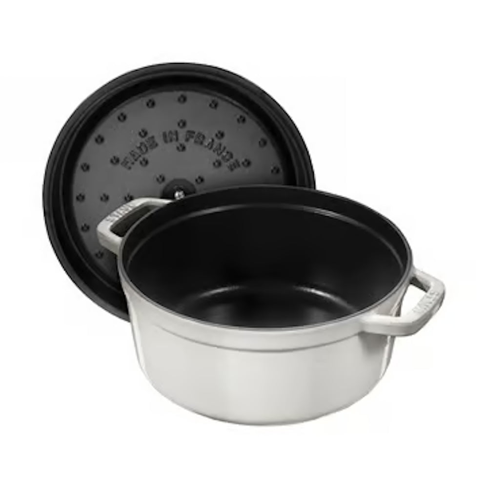 Staub gjutjärnsgryta, rund 18 cm, 1,7 l, vit