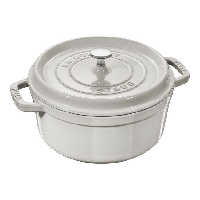Staub gjutjärnsgryta, rund 28 cm, 6,7 l, vit