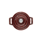Staub mini cocotte rund 10 cm, 0,25 l, granatröd