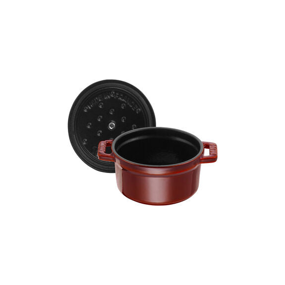 Staub mini cocotte rund 10 cm, 0,25 l, granatröd