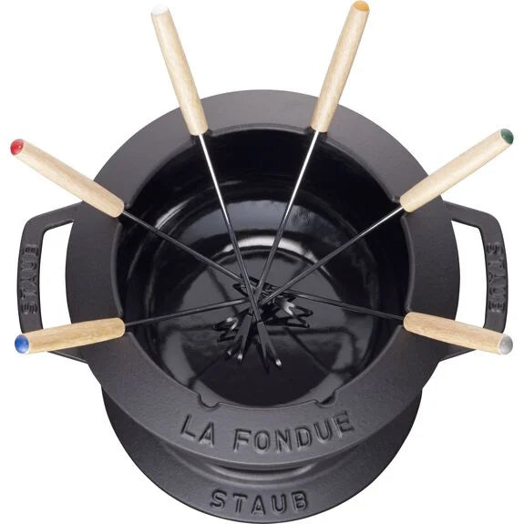 Staub Fondue set 20 cm, svart
