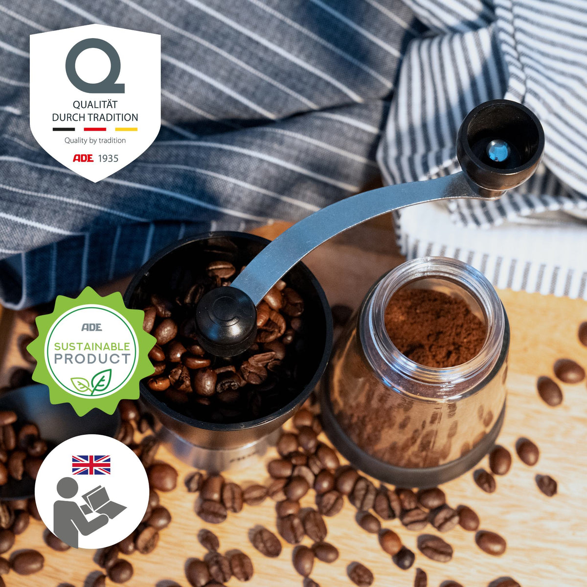 Ade manuell kaffekvarn
