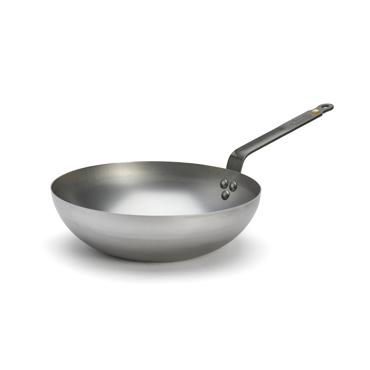 De Buyer Mineral B wok i kolstål, rundad
