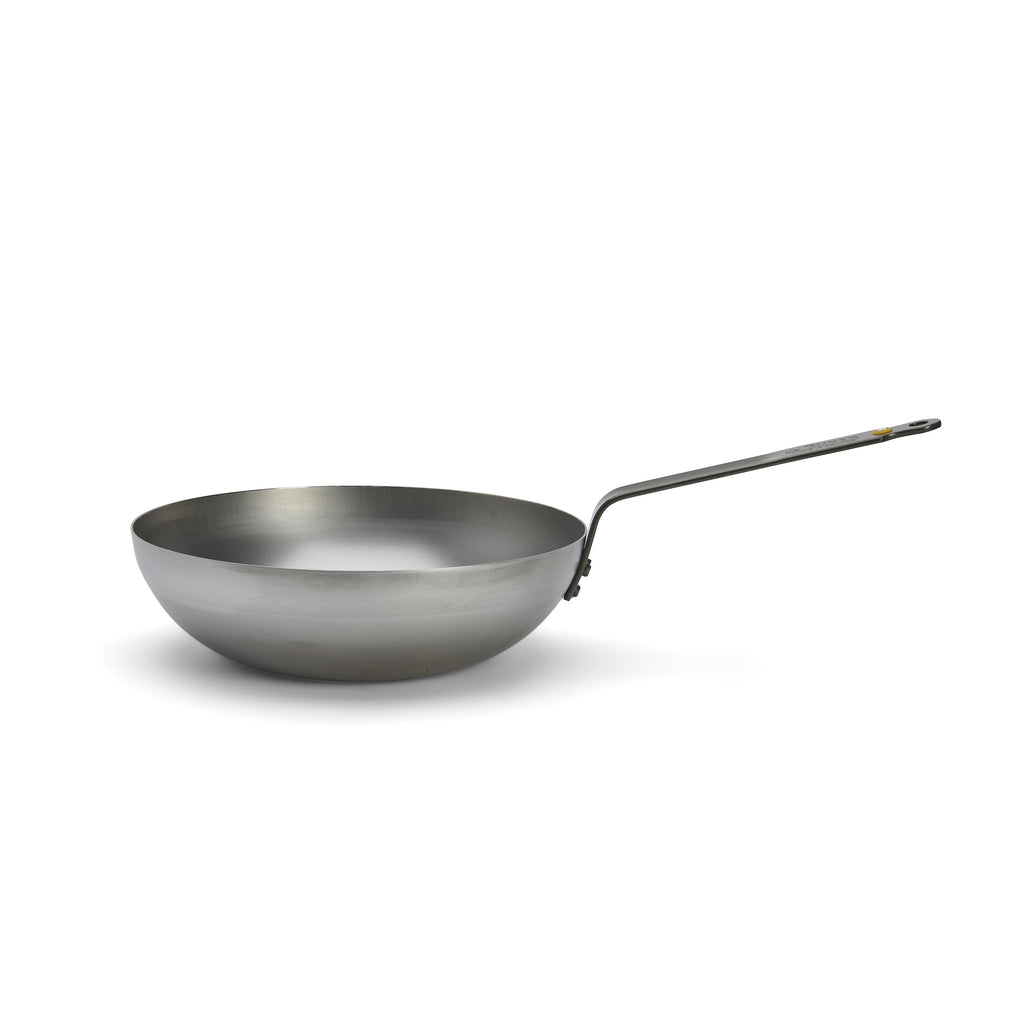 De Buyer Mineral B carbon-steel wok, rounded