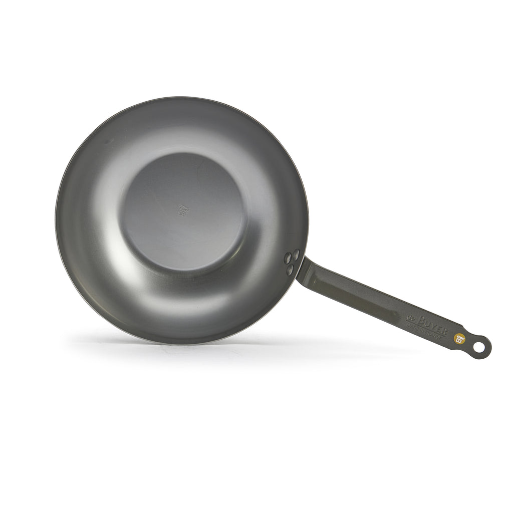 De Buyer Mineral B carbon-steel wok, rounded