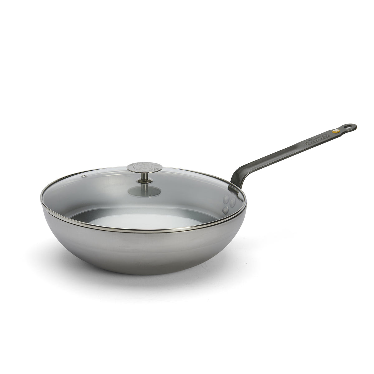 De Buyer Mineral B wok i kolstål, rundad