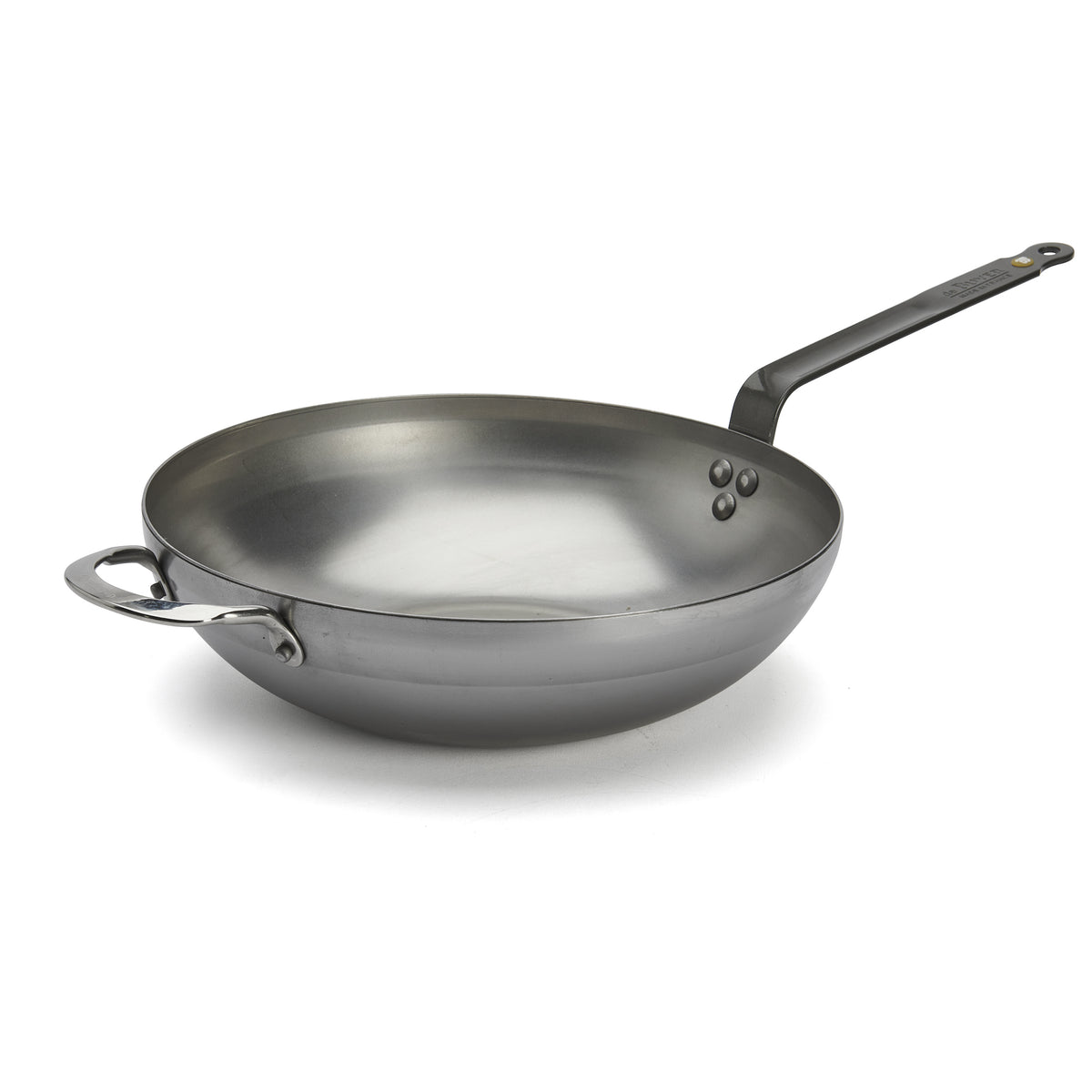 De Buyer Mineral B wok i kolstål, rundad