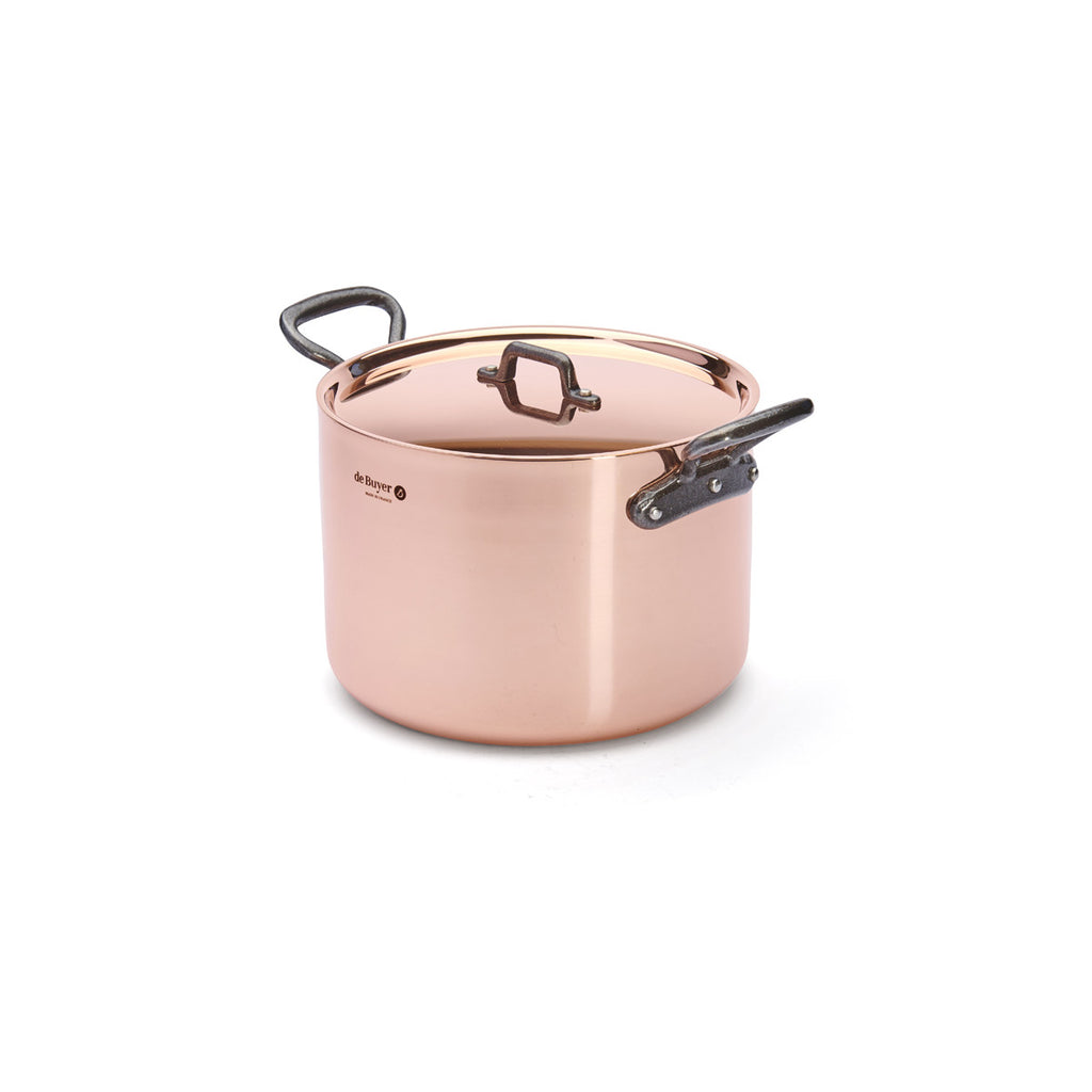 De Buyer Inocuivre high stewpan with lid, 7,5 l