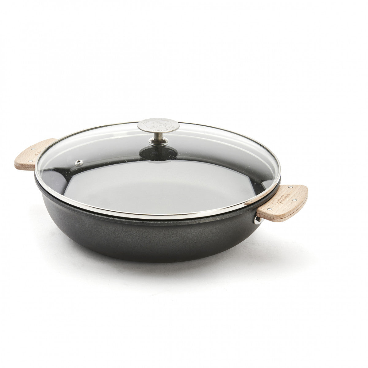 De Buyer LOQY Choc Extrême rundad non-stick sauteuse, löstagbart handtag