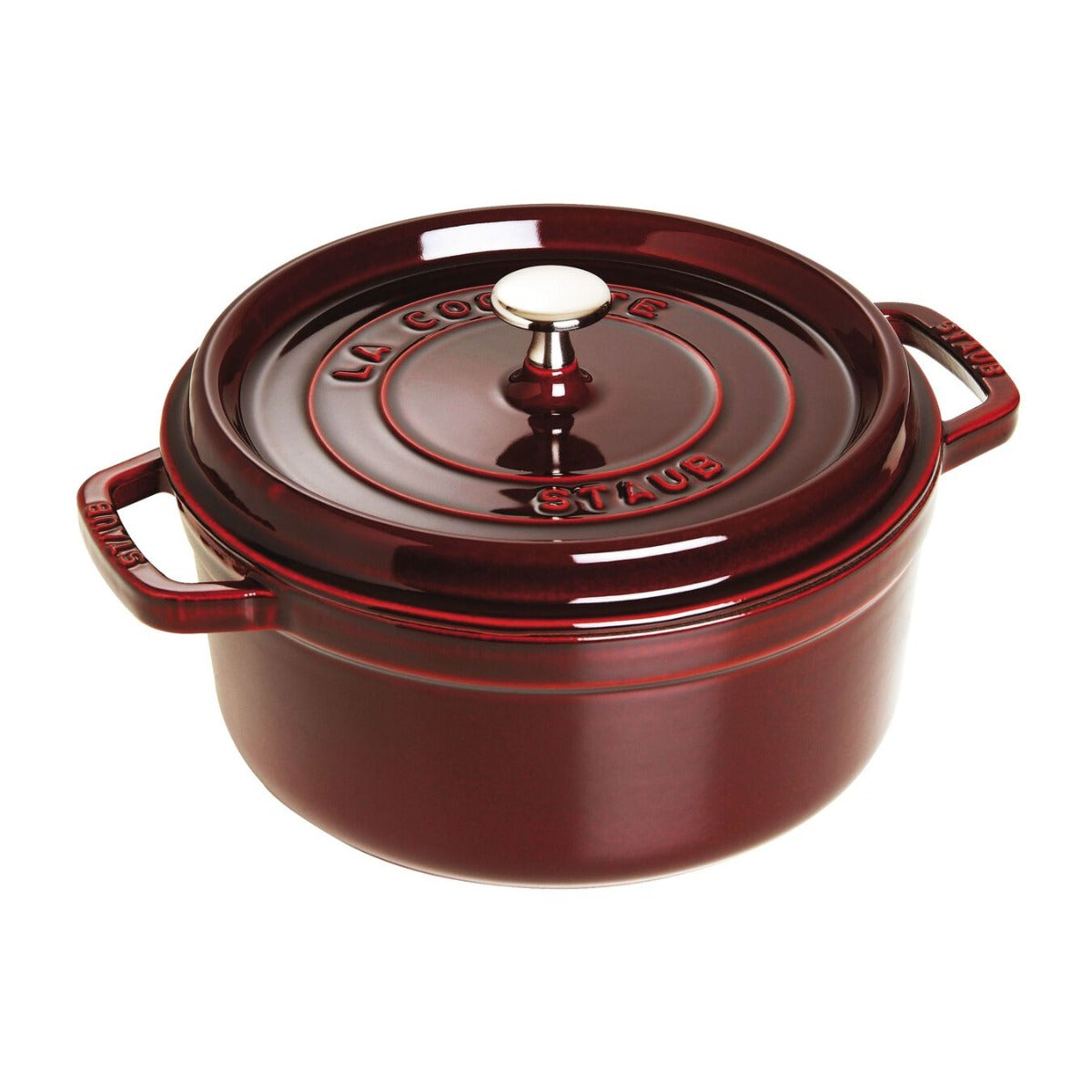 Staub valurautapata, soikea 6,7 l, granaatinpunainen