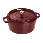 Staub gjutjärnsgryta, rund 28 cm, 6,7 l, granatröd