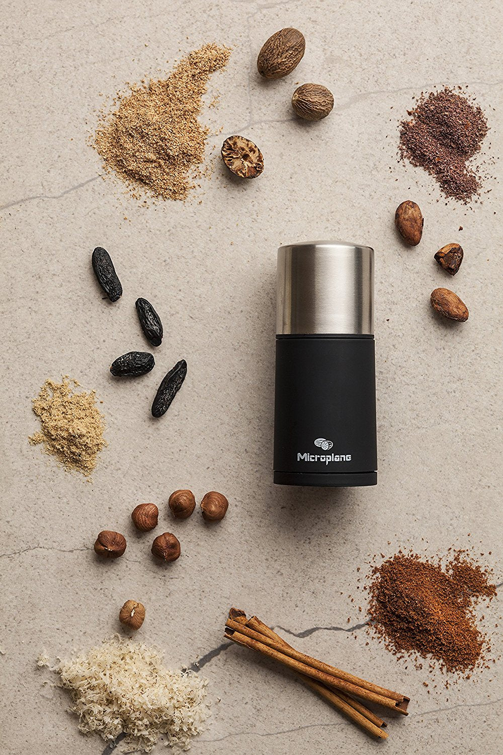 Microplane spice mill